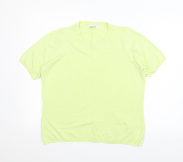 M&S Womens Yellow Pullover Jumper Size 16
