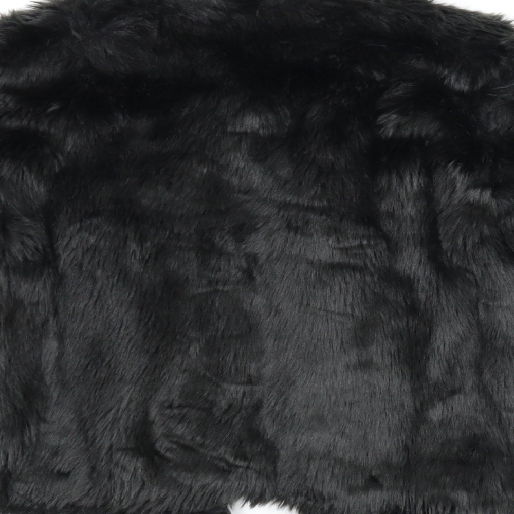 Atmosphere Womens Black   Jacket Coat Size 8  - Channel style fluffy coat