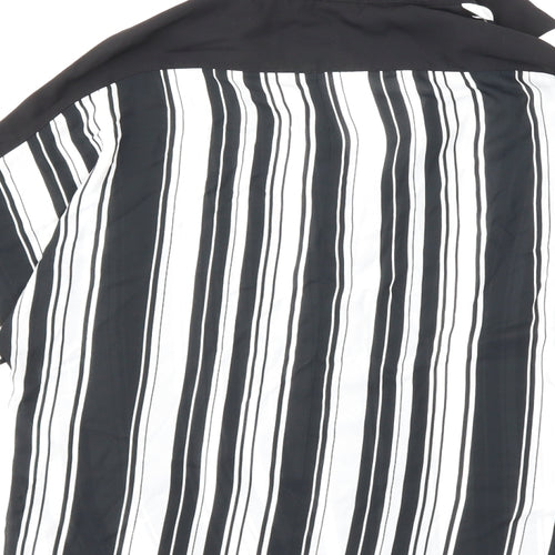 Very Womens Black Striped  Basic Blouse Size 10