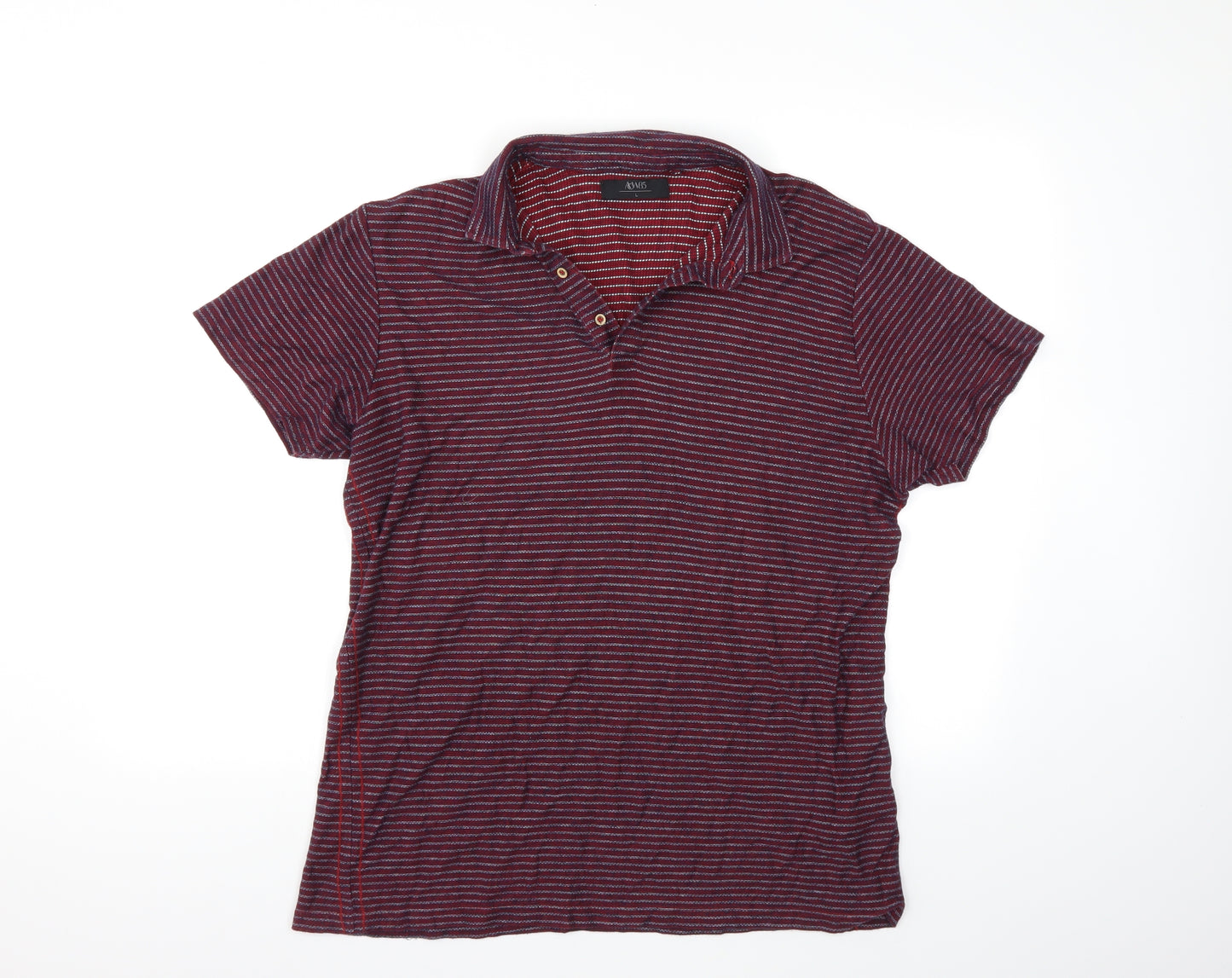 Acw85 Mens Red Check   Polo Size L