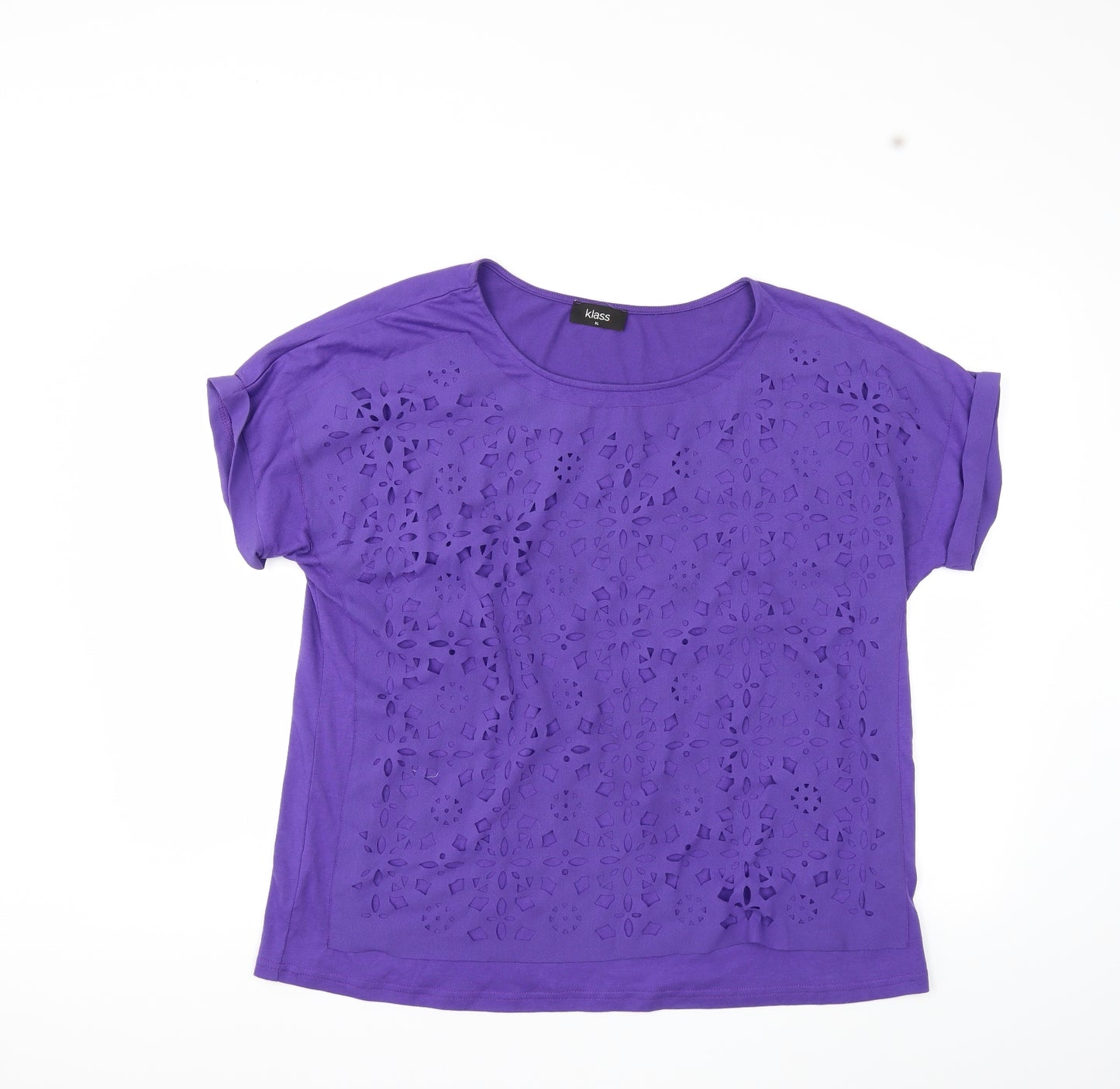 Klass Womens Purple   Basic T-Shirt Size XL