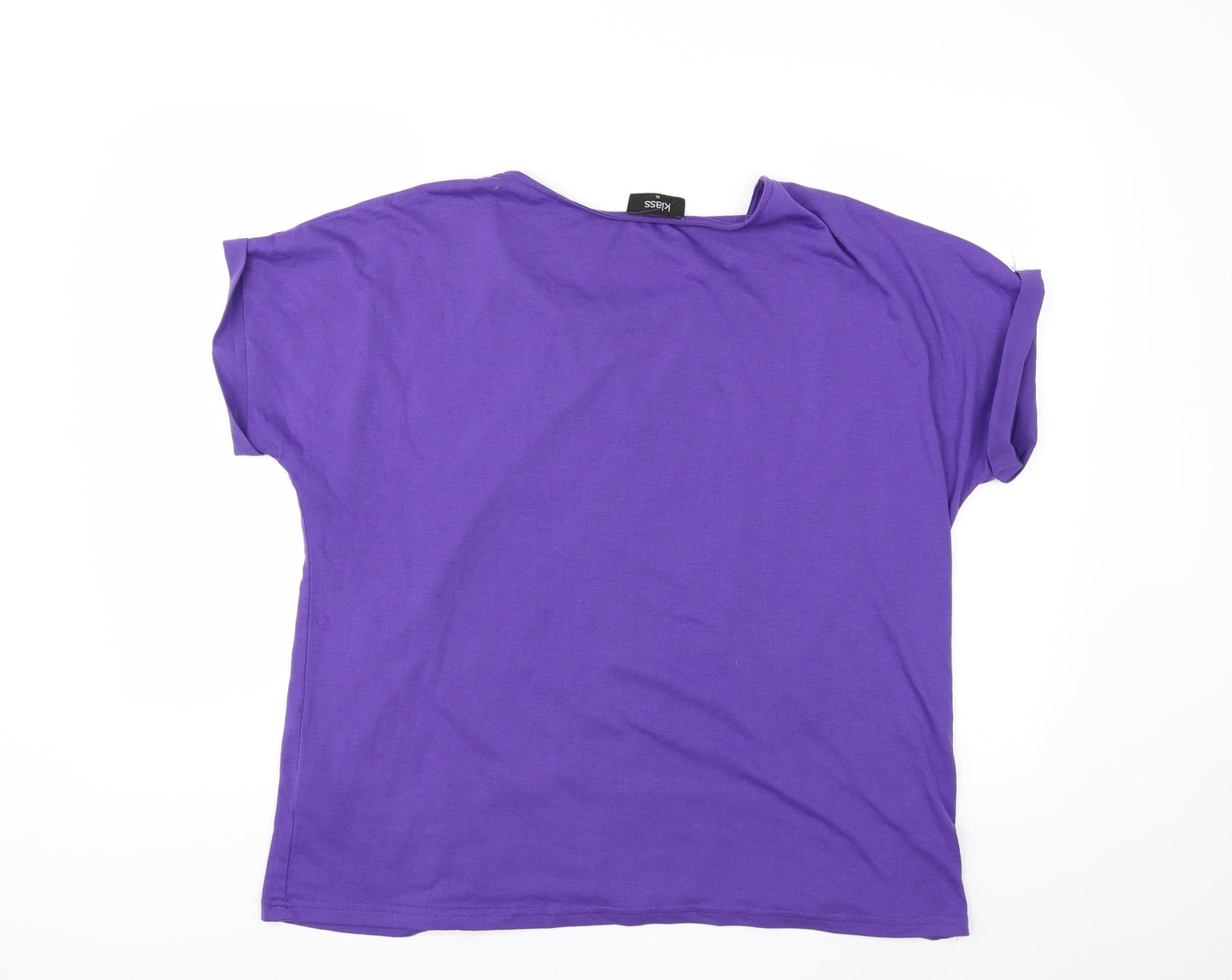Klass Womens Purple   Basic T-Shirt Size XL