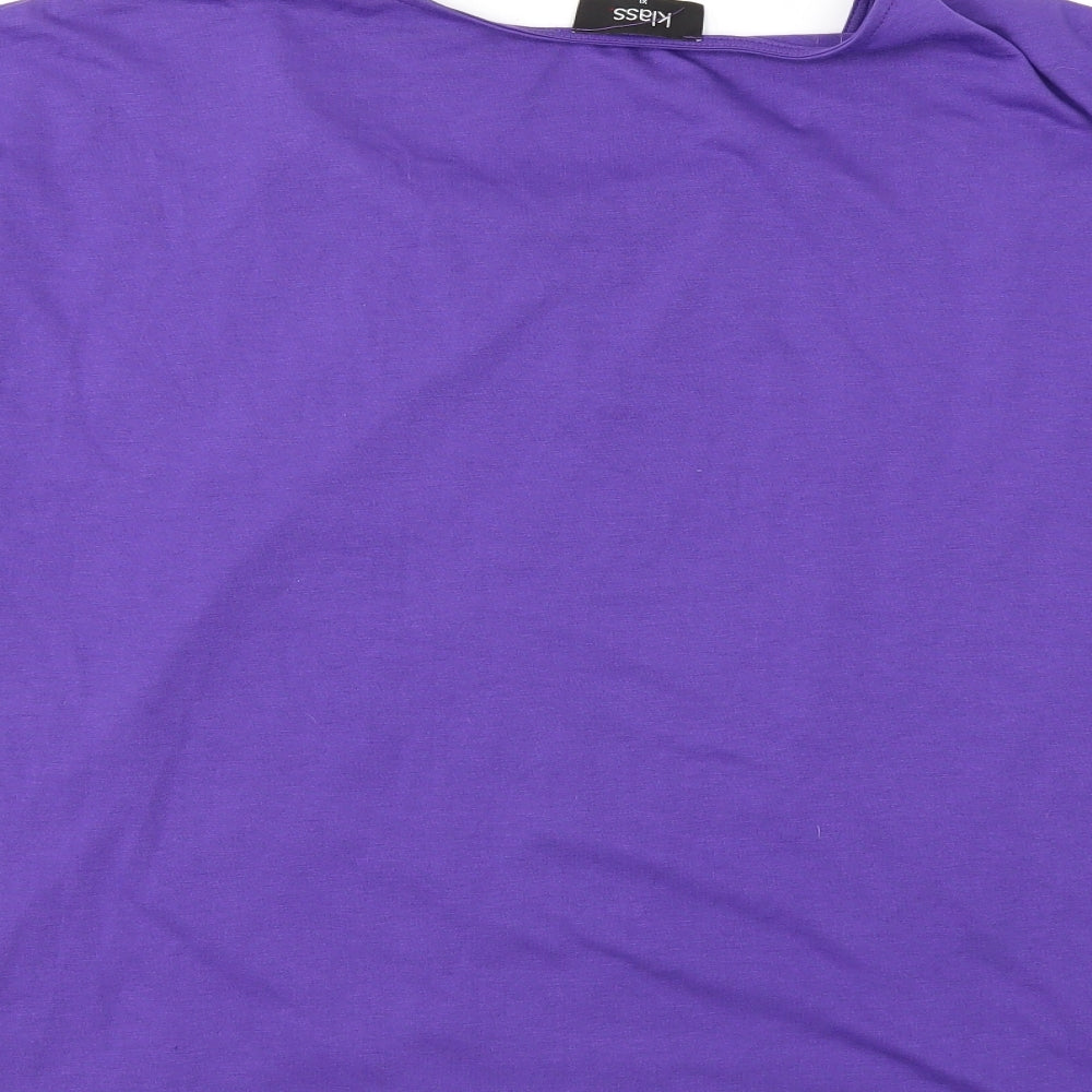 Klass Womens Purple   Basic T-Shirt Size XL