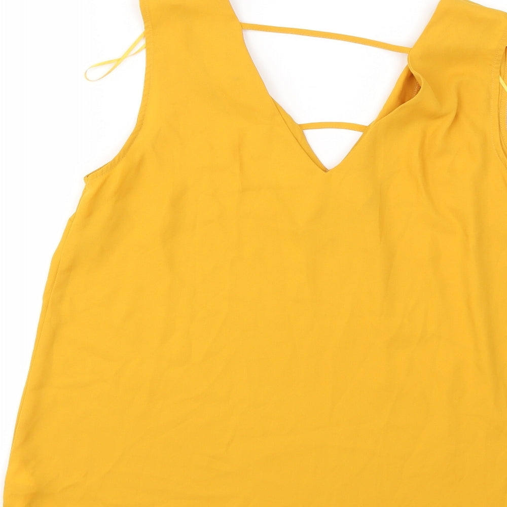 F&F Womens Yellow   Tunic Blouse Size 12