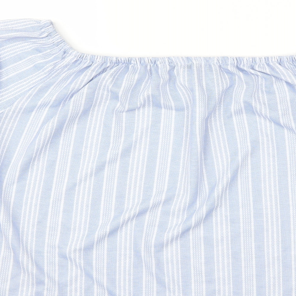 George Womens Blue Striped  Basic T-Shirt Size 20