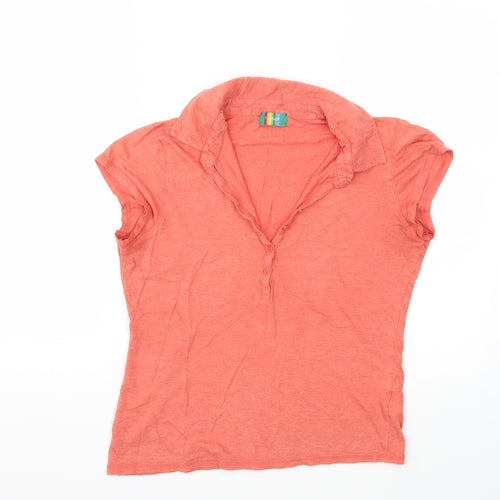 Topshop Womens Orange   Basic T-Shirt Size 14