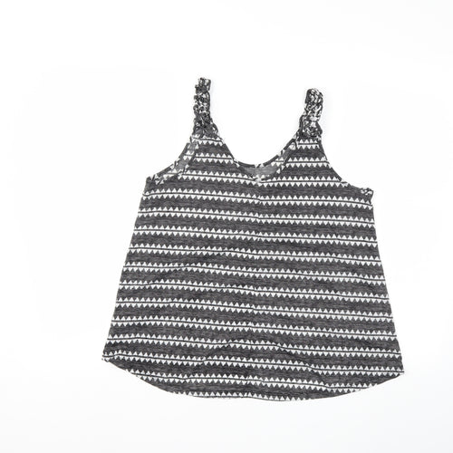 H&M Womens Grey Striped  Basic Tank Size S