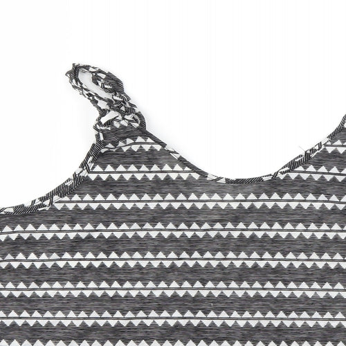 H&M Womens Grey Striped  Basic Tank Size S