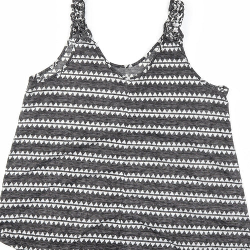 H&M Womens Grey Striped  Basic Tank Size S