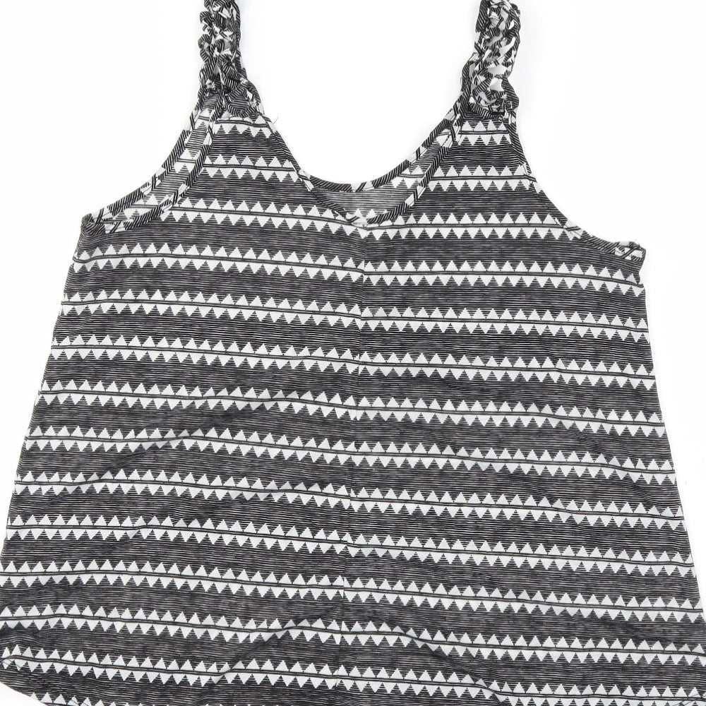 H&M Womens Grey Striped  Basic Tank Size S