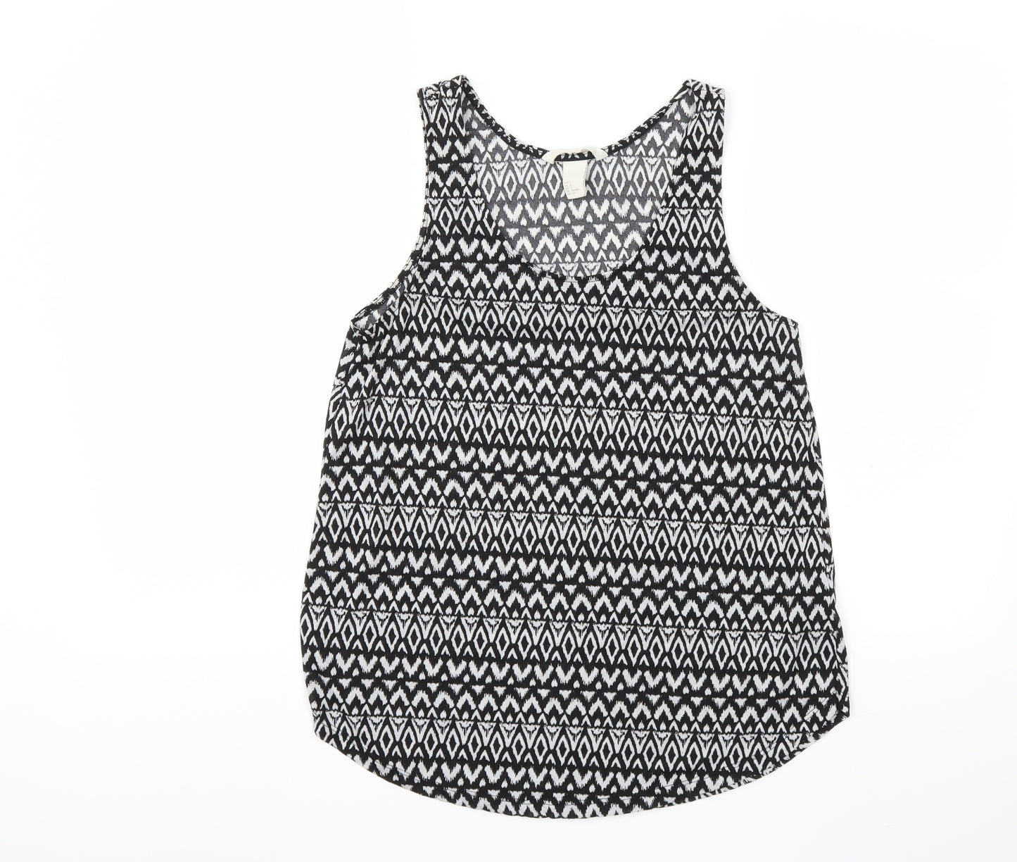H&M Womens Black Geometric  Basic Tank Size S