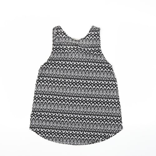 H&M Womens Black Geometric  Basic Tank Size S