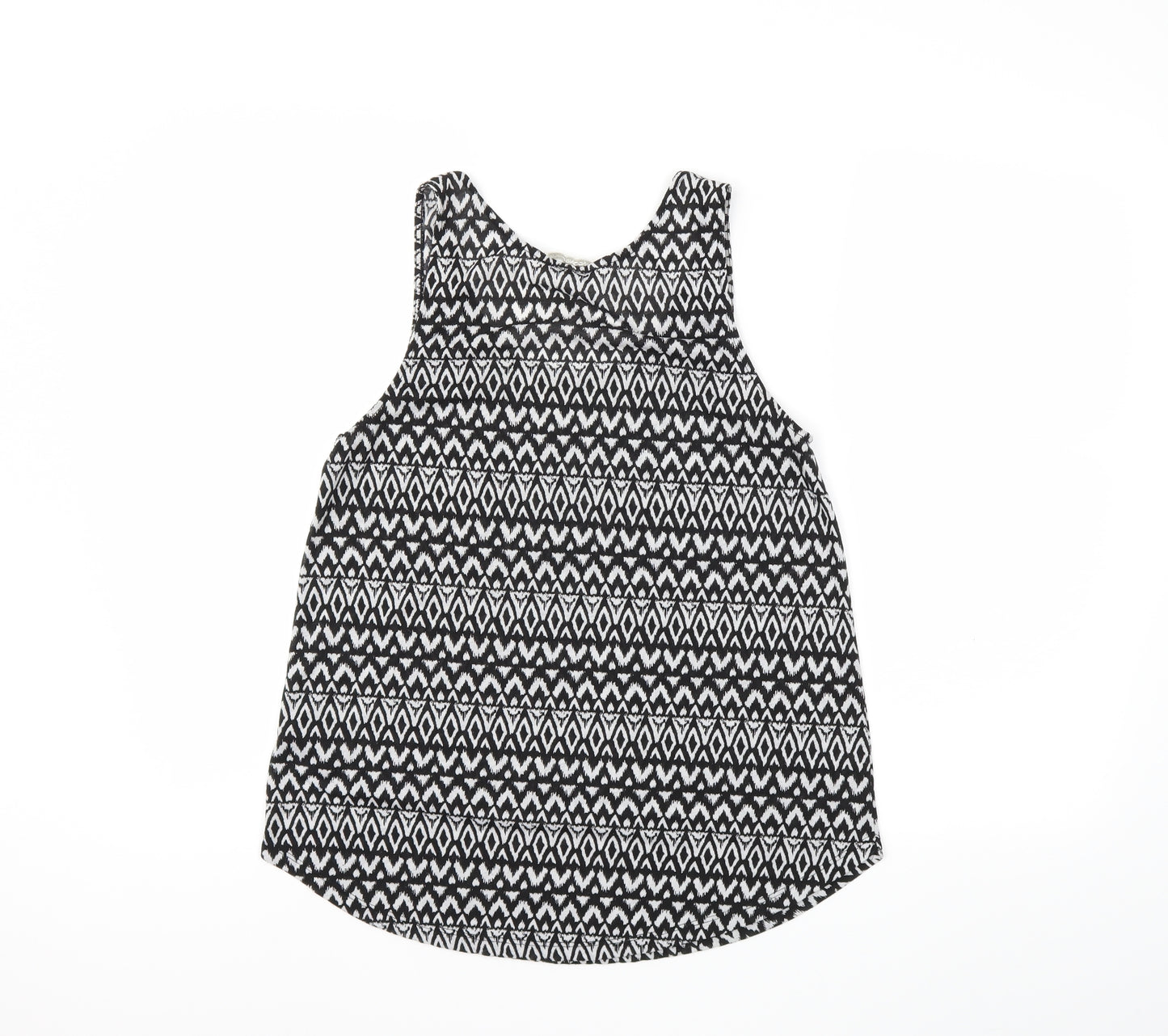 H&M Womens Black Geometric  Basic Tank Size S
