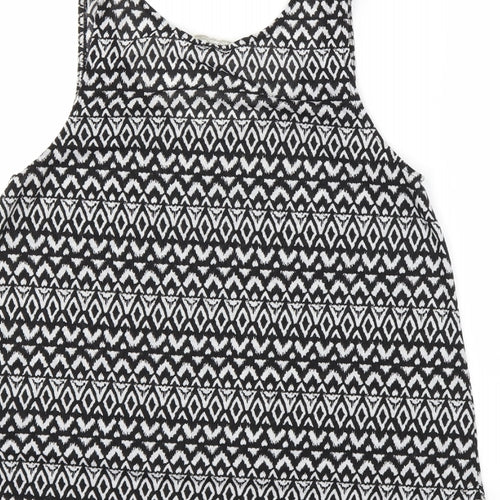 H&M Womens Black Geometric  Basic Tank Size S