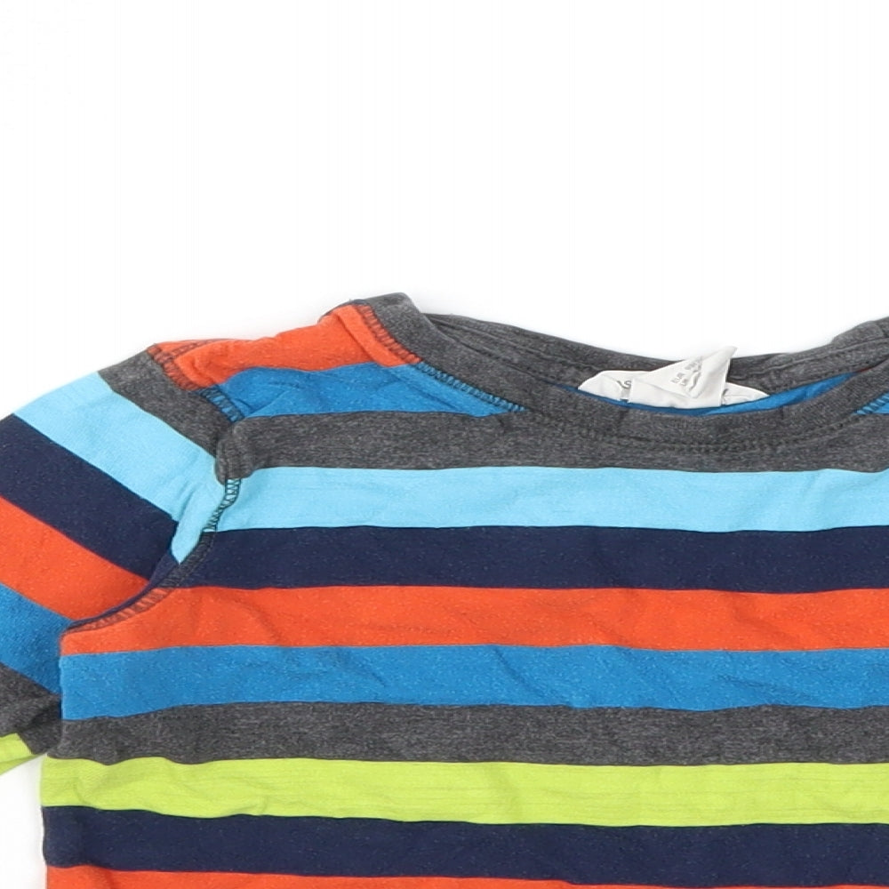 H&M Boys Blue Striped  Basic T-Shirt Size 3-4 Years