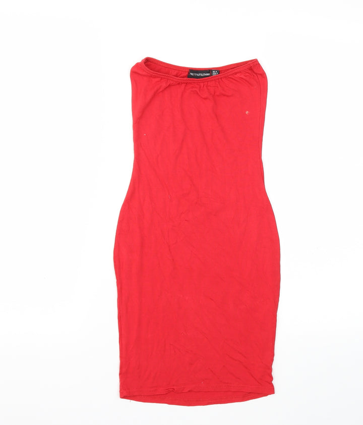 PRETTYLITTLETHING Womens Red Bodycon Size 6
