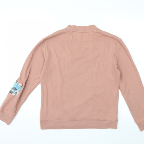 Daisy Street Womens Pink Floral  Pullover Sweatshirt Size M