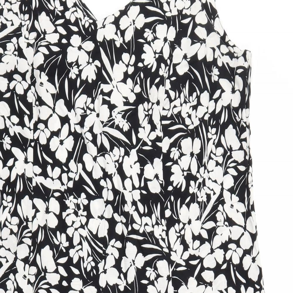 Primark Womens Black Floral  Shift  Size 18