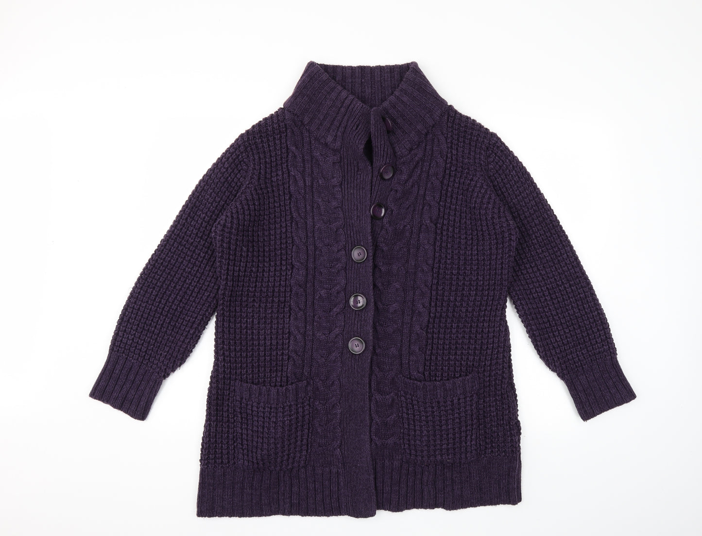 George Womens Purple  Knit Cardigan Jumper Size 18
