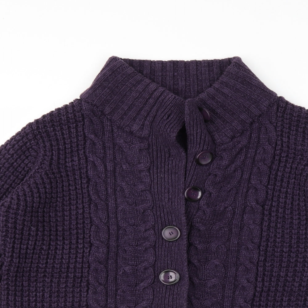 George Womens Purple  Knit Cardigan Jumper Size 18