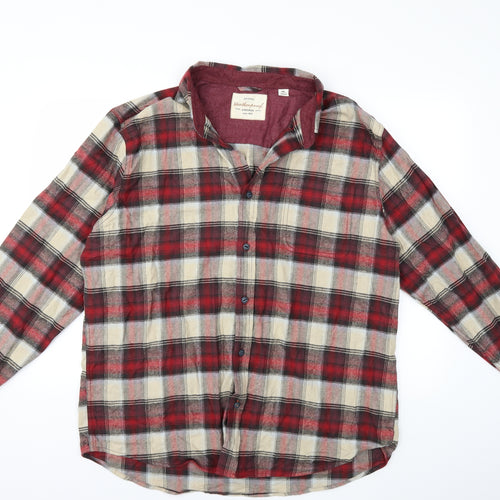 Preworn Mens Red Camouflage   Button-Up Size 2XL