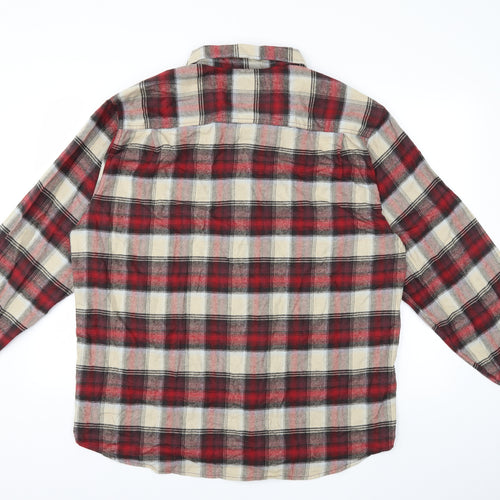 Preworn Mens Red Camouflage   Button-Up Size 2XL