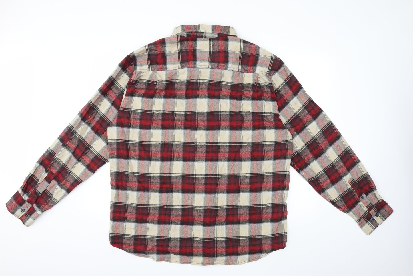 Preworn Mens Red Camouflage   Button-Up Size 2XL