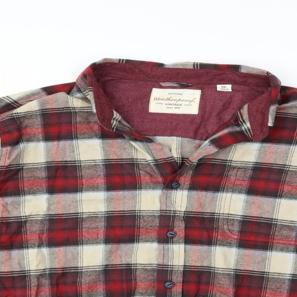 Preworn Mens Red Camouflage   Button-Up Size 2XL
