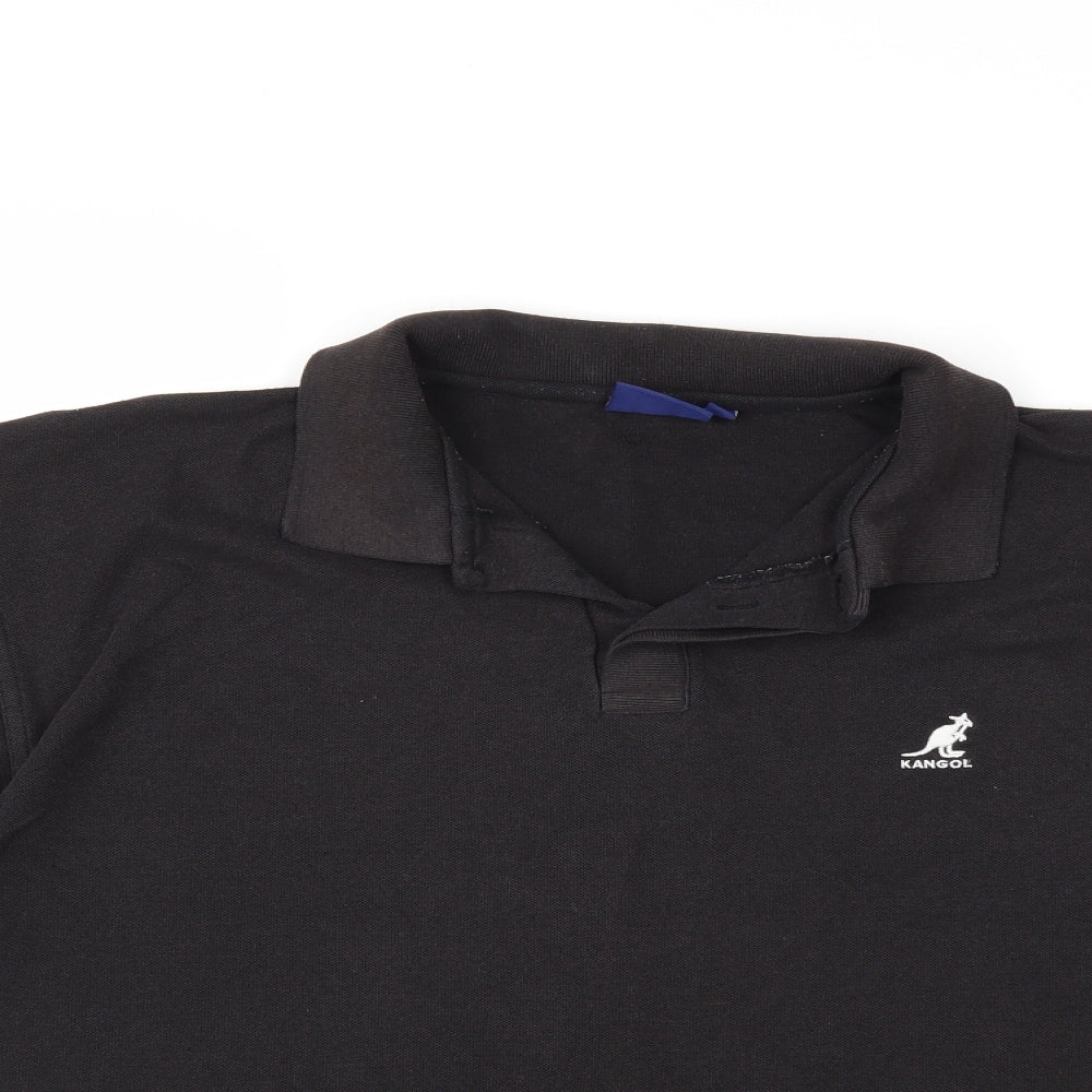 Kangol Mens Black    Polo Size XL