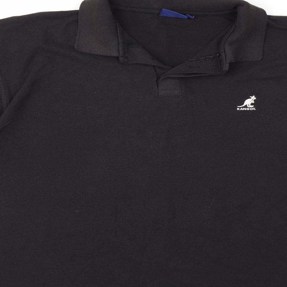 Kangol Mens Black    Polo Size XL