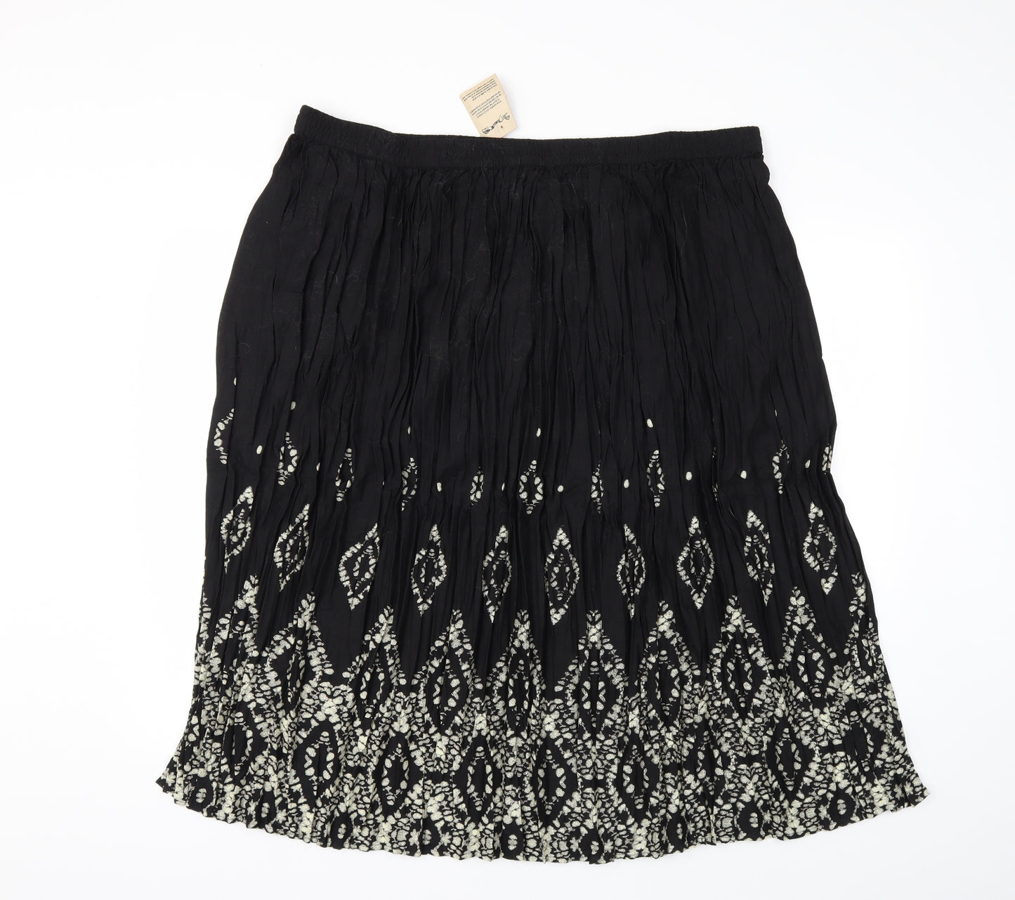 Damart Womens Black Floral  Peasant Skirt Size 24