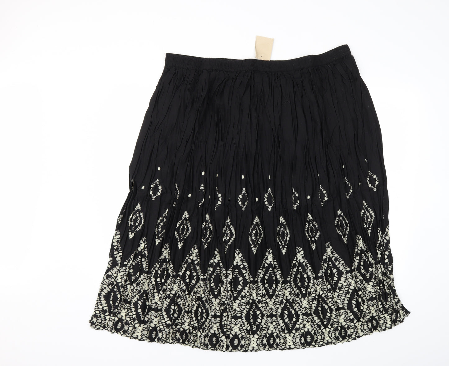 Damart Womens Black Floral  Peasant Skirt Size 24