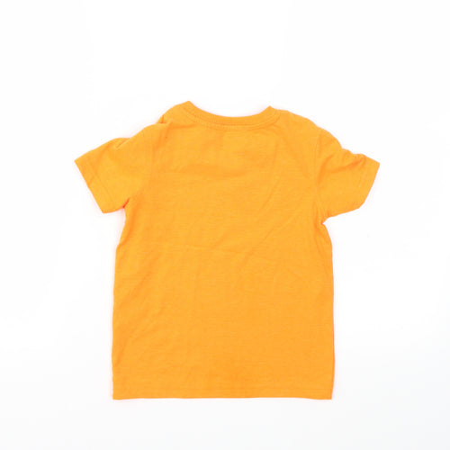 George Boys Orange   Basic T-Shirt Size 2-3 Years