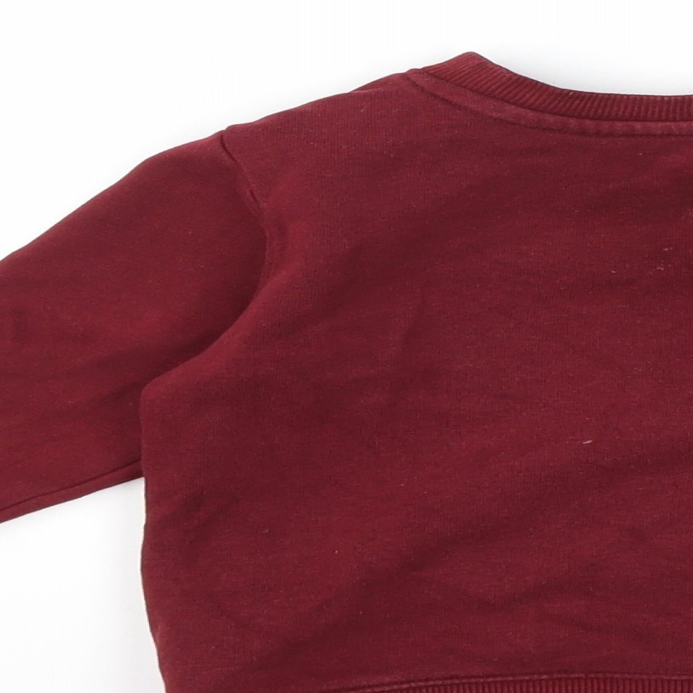 H&M Girls Red   Pullover Sweatshirt Size 3-4 Years