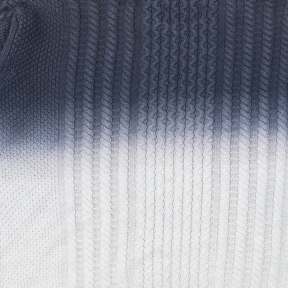 Bellfield Mens Grey  Knit Pullover Jumper Size M