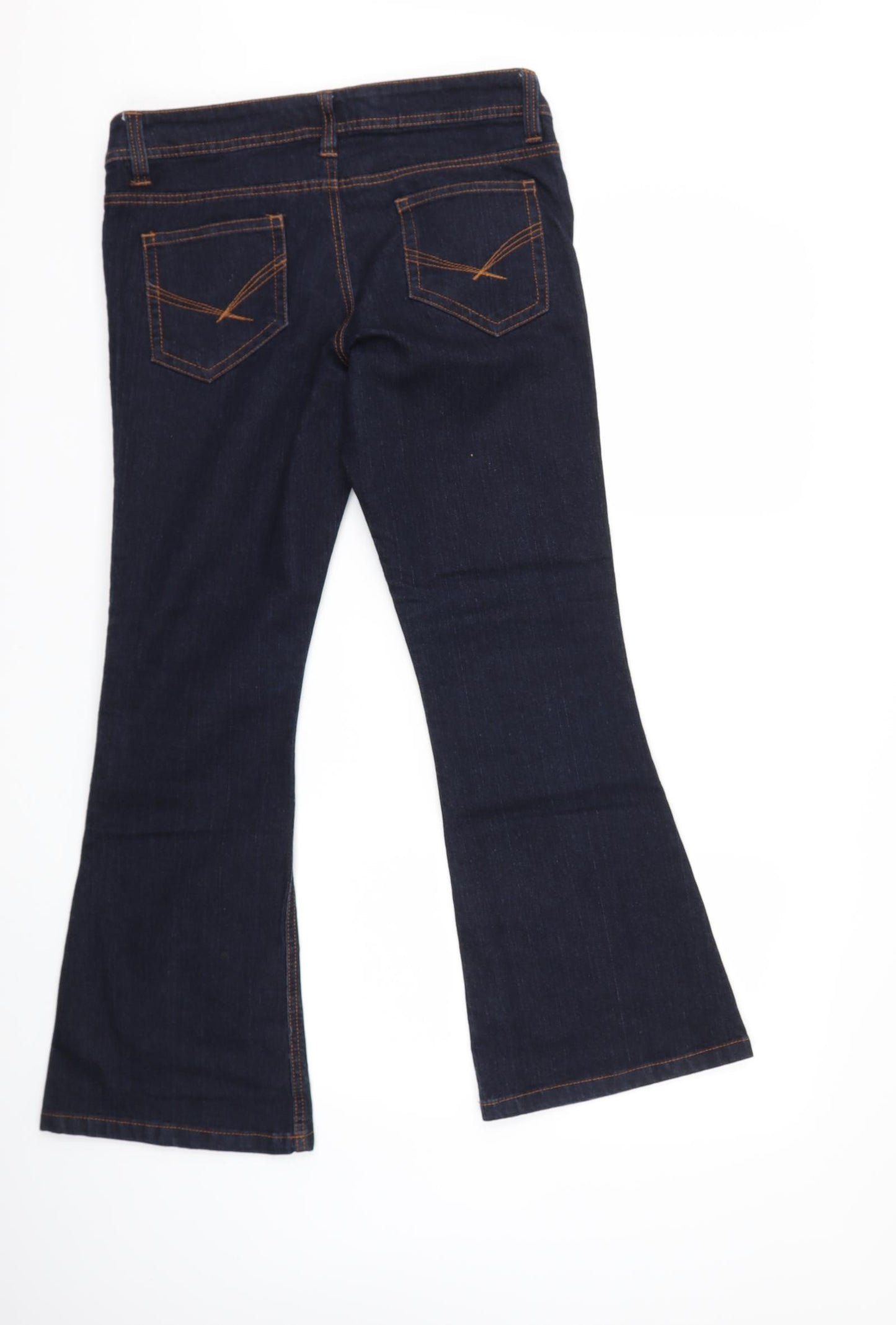 True2u Womens Blue  Denim Flared Jeans Size 12 L27 in
