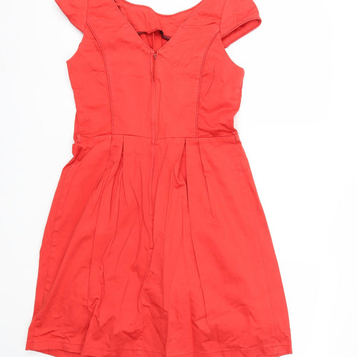 Dorothy Perkins Womens Red   Fit & Flare  Size 14