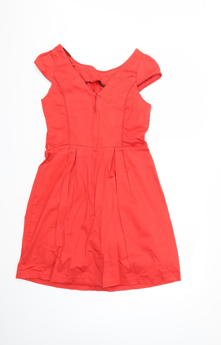 Dorothy Perkins Womens Red Fit & Flare Size 14