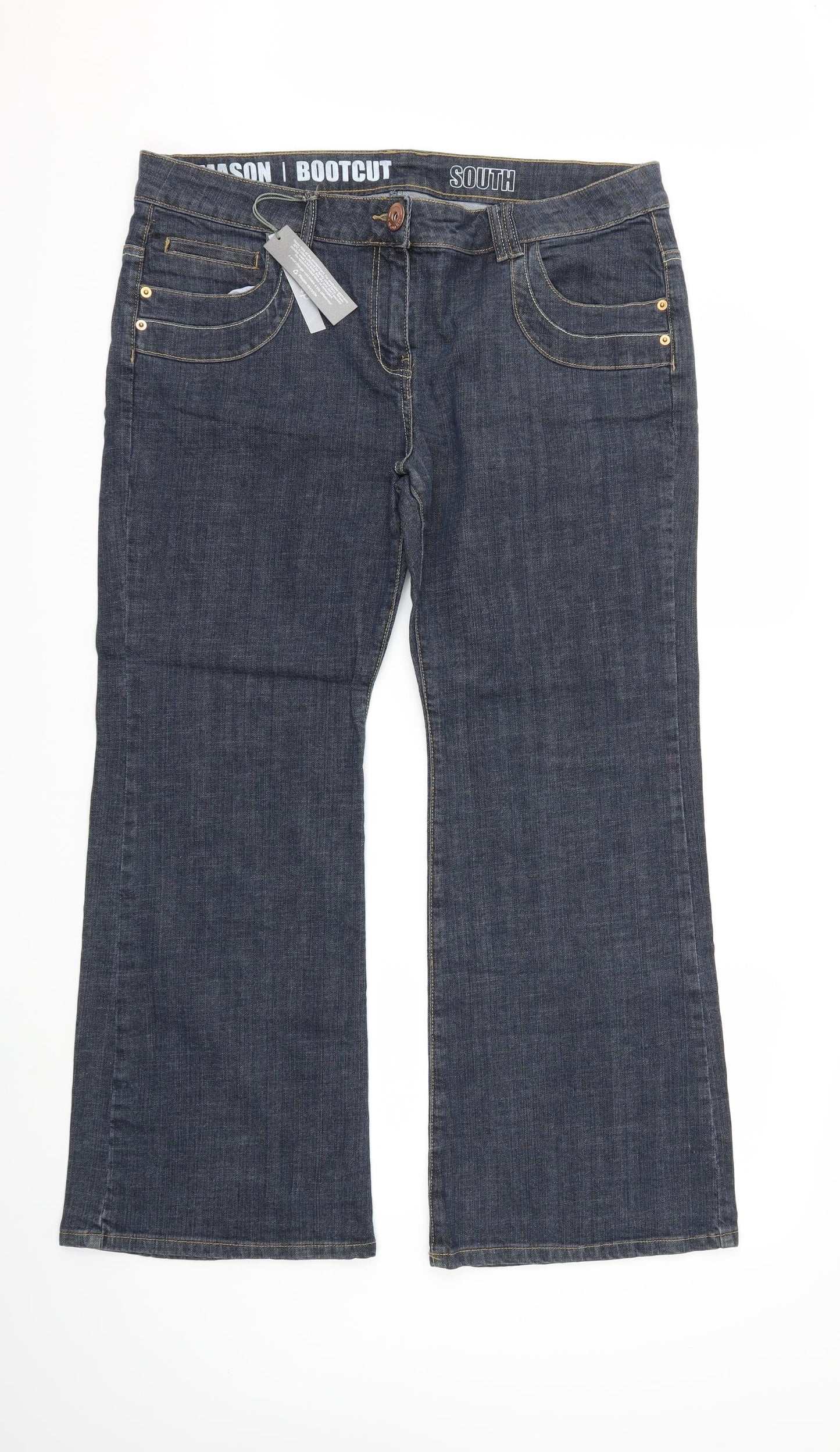 South Womens Blue  Denim Bootcut Jeans Size 18 L30 in