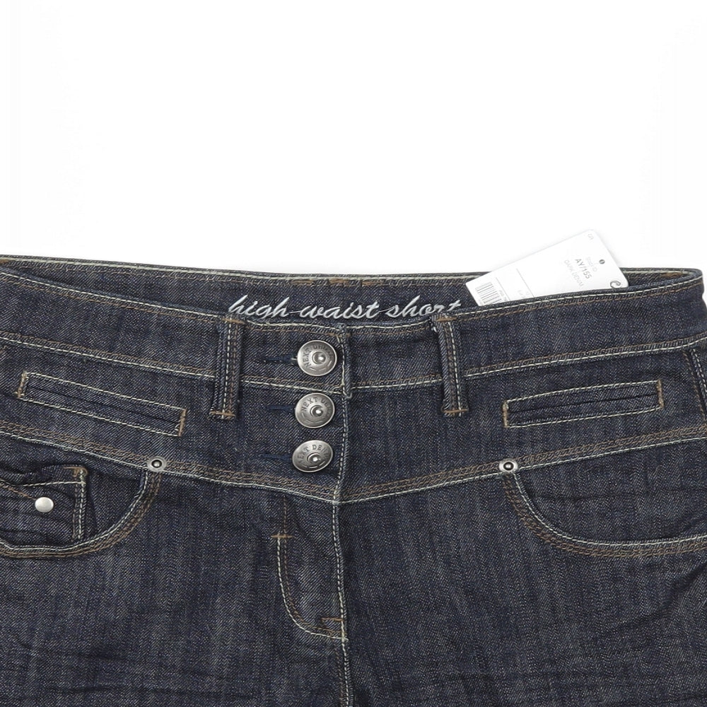 NEXT Womens Blue  Denim Cargo Shorts Size 10