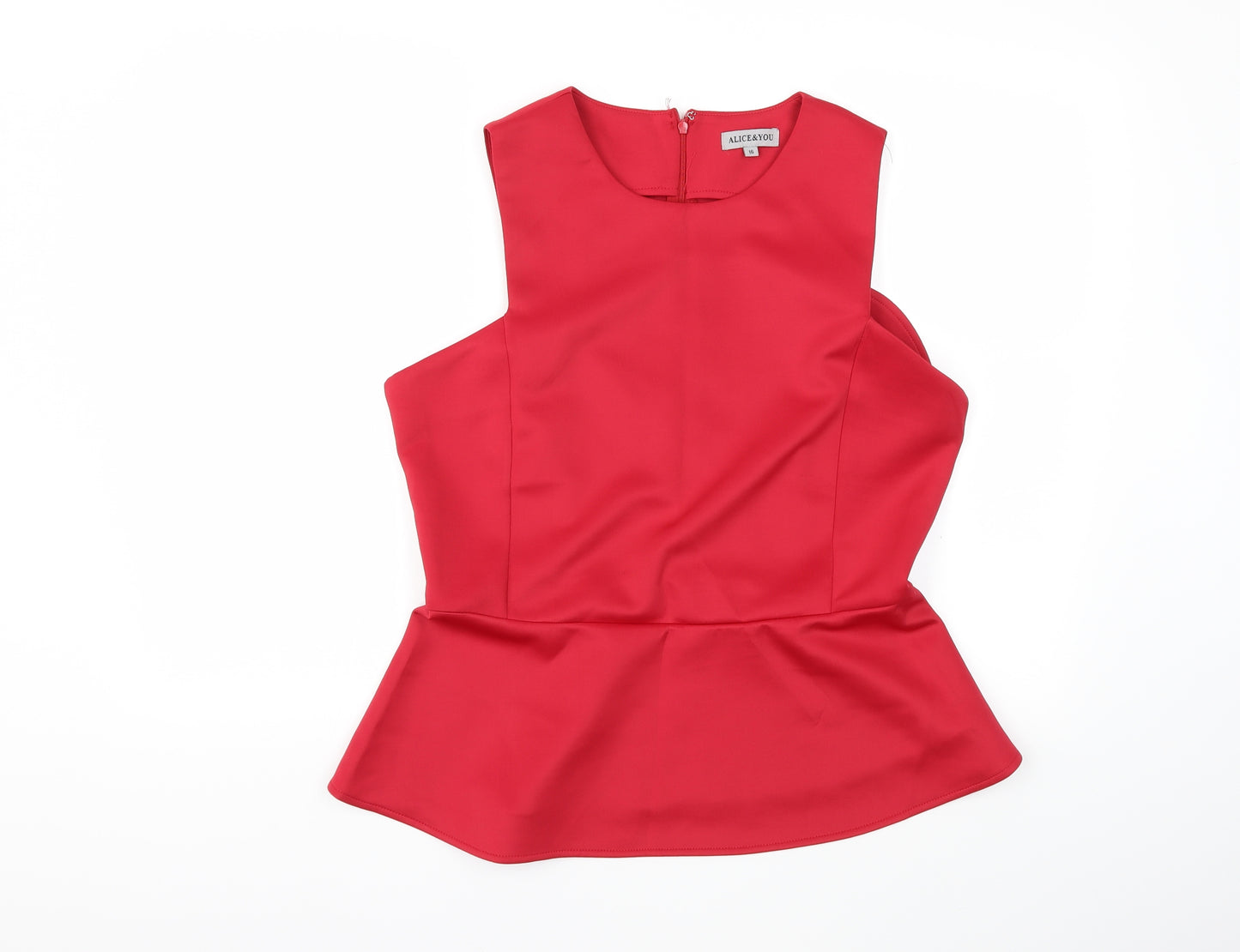 Alice & you Womens Red   Basic Blouse Size 16  - peplum