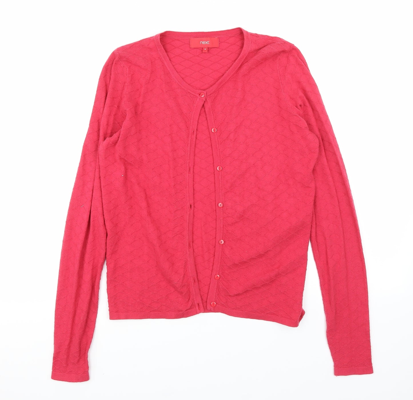 NEXT Womens Pink  Knit Cardigan Jumper Size 10  -