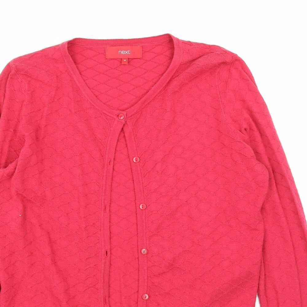 NEXT Womens Pink  Knit Cardigan Jumper Size 10  -