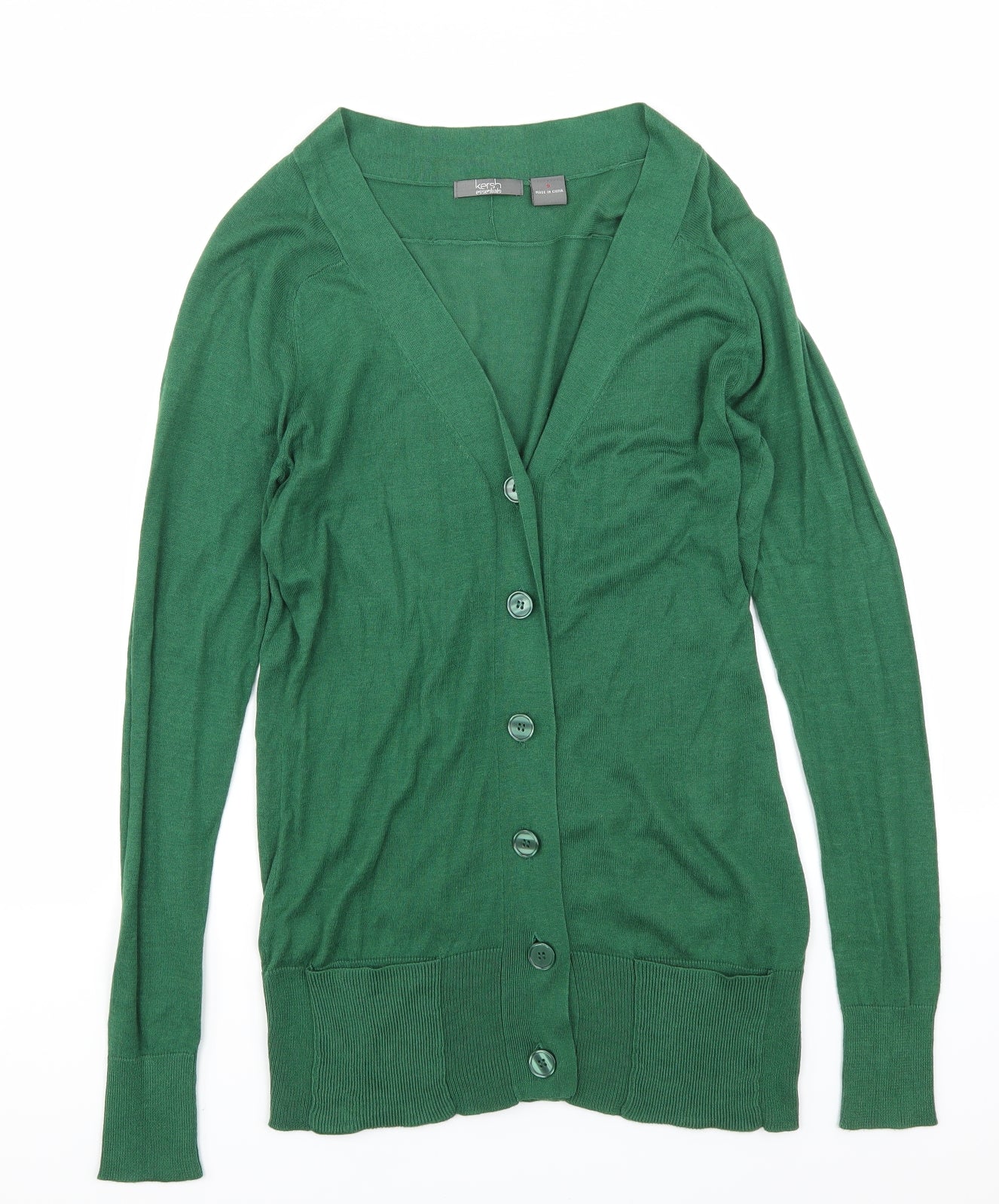 Kersh Womens Green  Knit Cardigan Jumper Size S