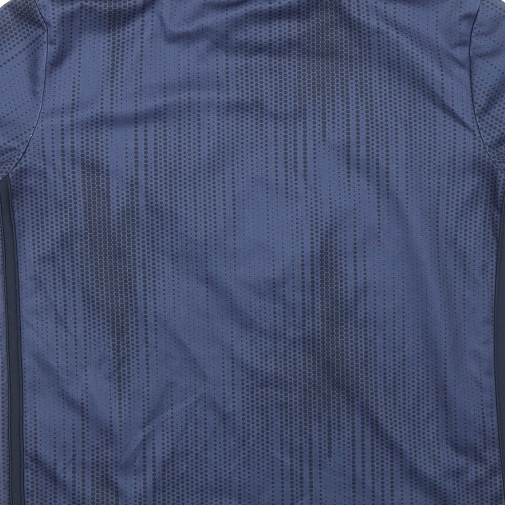 adidas Boys Blue Striped  Basic T-Shirt Size 9-10 Years  - Manchester United Football club
