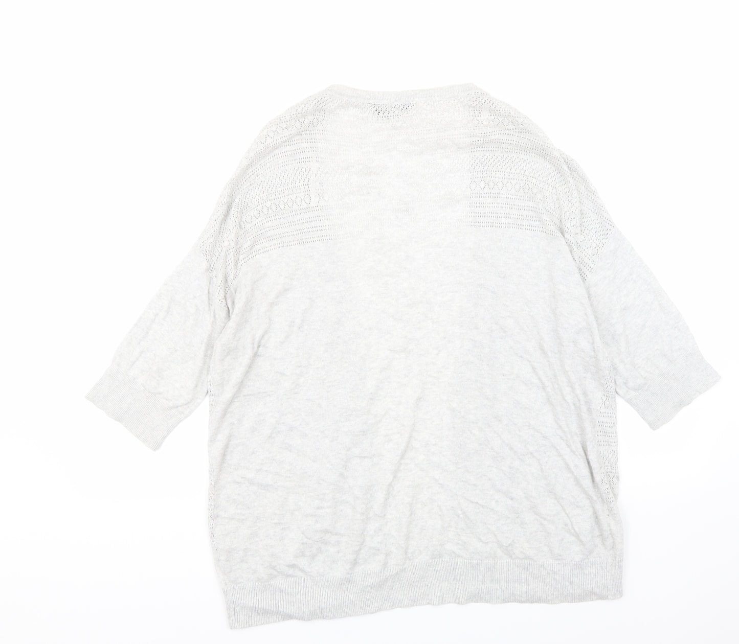 Dorothy Perkins Womens Grey  Knit Cardigan Jumper Size L  -