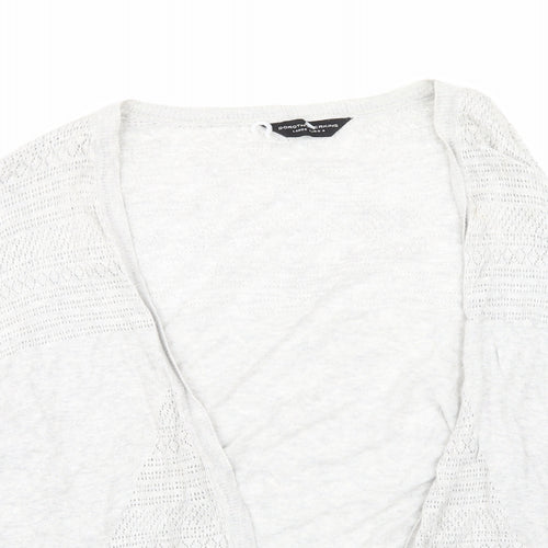Dorothy Perkins Womens Grey  Knit Cardigan Jumper Size L  -