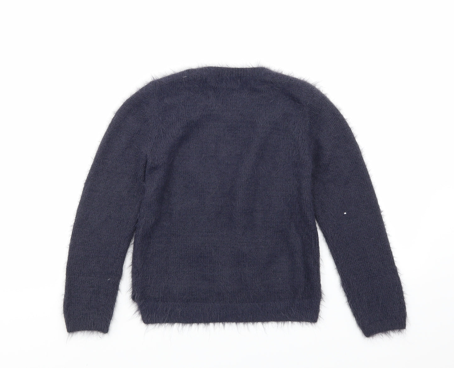 H&M Girls Blue  Knit Pullover Jumper Size 6-7 Years  - Bunny