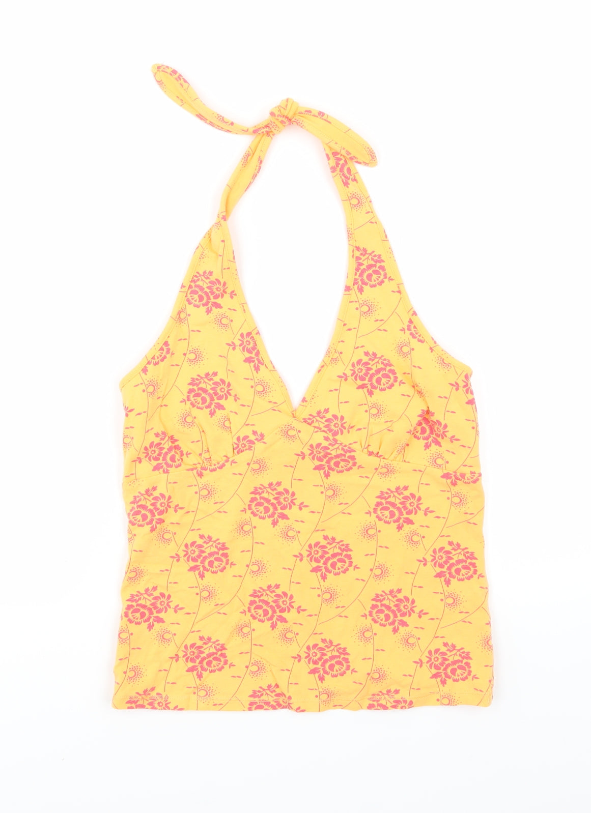 Gap Womens Orange Floral Jersey Basic Tank Size S  -