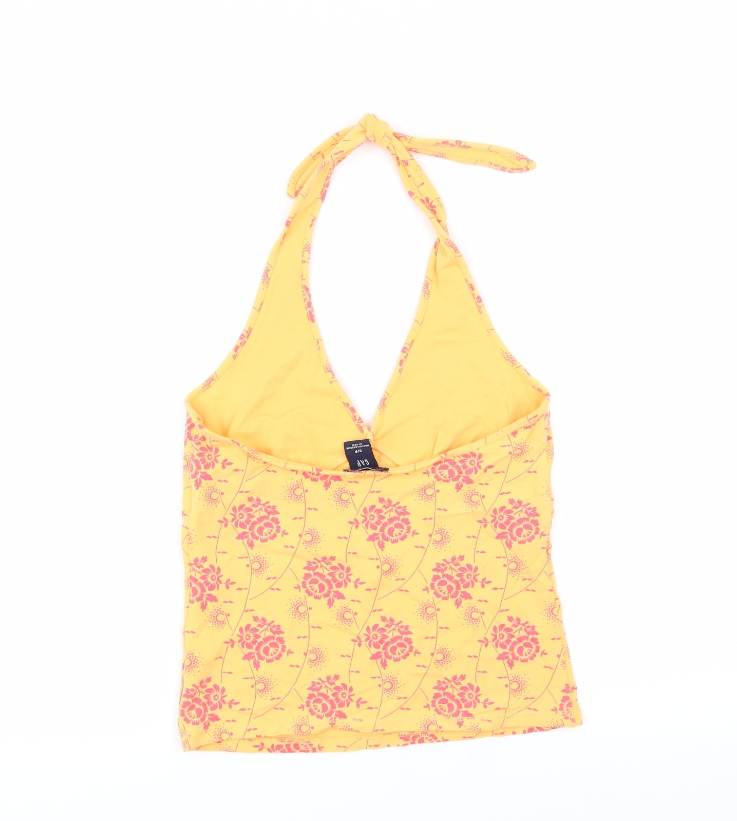 Gap Womens Orange Floral Jersey Basic Tank Size S  -